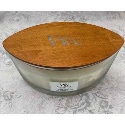 Woodwick Hajó - Island coconut -  Illatgyertya  455g